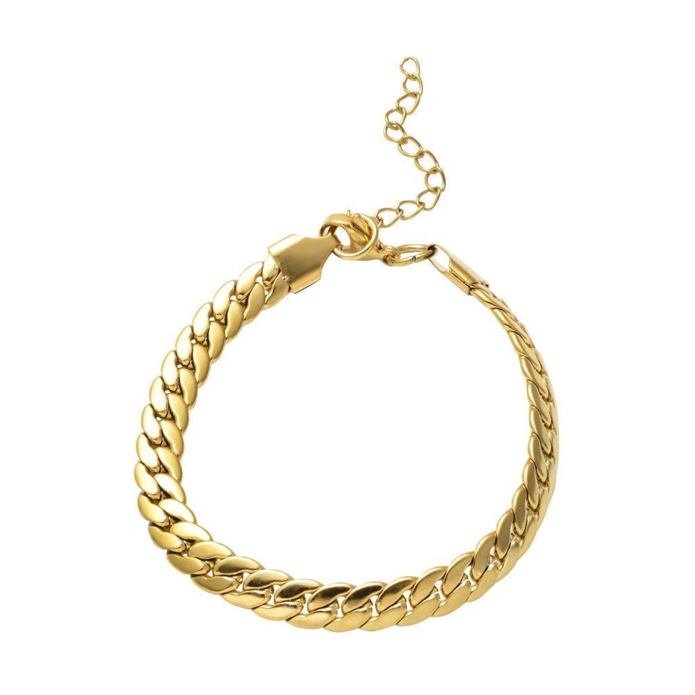 Curb Chain Bracelet in ION Plated Yellow Gold Stainless Steel